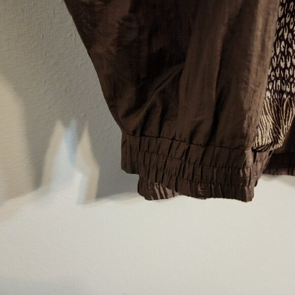 Vtg Windbreaker Maggie Barnes Animal Print Patches Women 1 X Athleisure Y2K - Picture 5 of 15